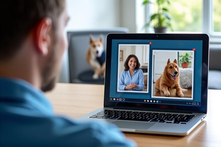 Sesi latihan maya melalui video call